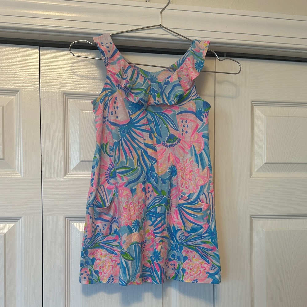Lilly Pulitzer Girls Mini Alessa Sundress in Tropical Punch